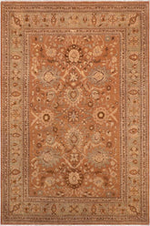 handmade Traditional Kafkaz Lt. Brown Lt. Green Hand Knotted RECTANGLE 100% WOOL area rug 8 x 10